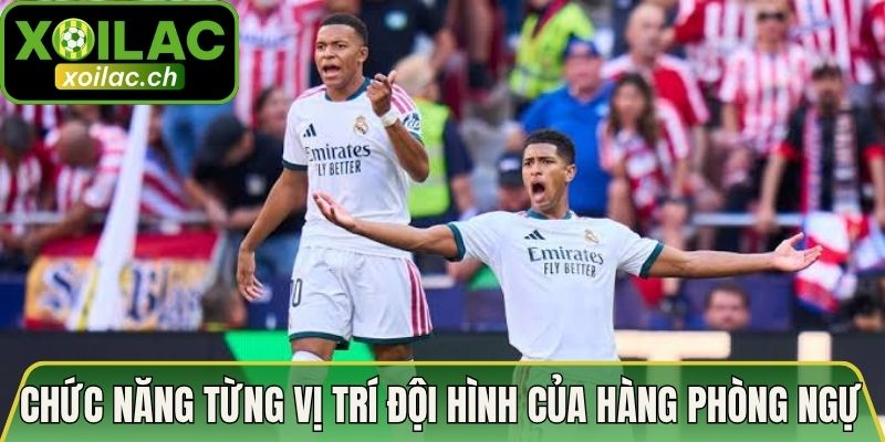 Chức năng từng vị trí đội hình của hàng phòng ngự