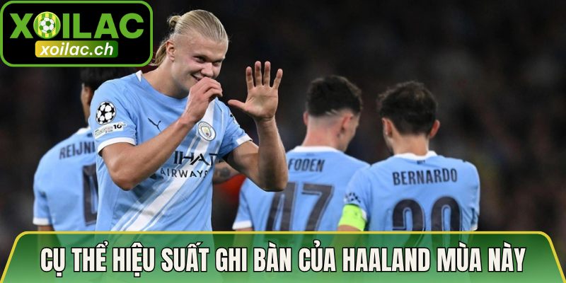 Hiệu Suất Ghi Bàn Của Haaland Mùa Này Cơn Lốc Săn Điểm 2 Cụ thể hiệu suất ghi bàn của Haaland mùa này