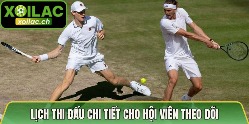 Lịch thi đấu chi tiết cho hội viên theo dõi